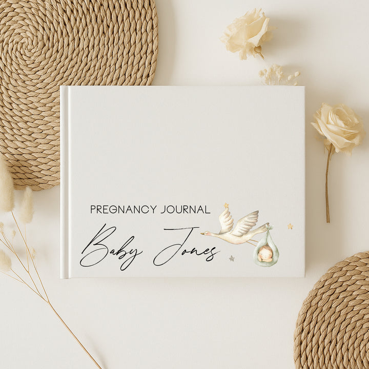 Personalised Stork Pregnancy Journal