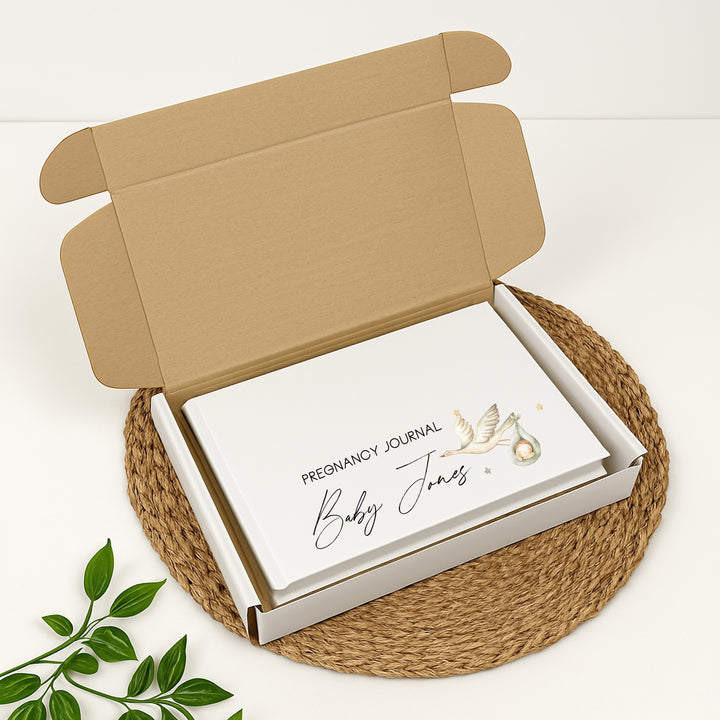 Personalised Stork Pregnancy Journal
