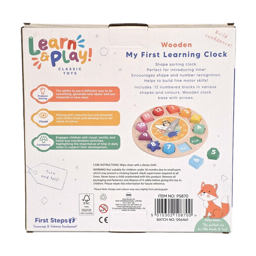 Wooden Learn the Time Clock