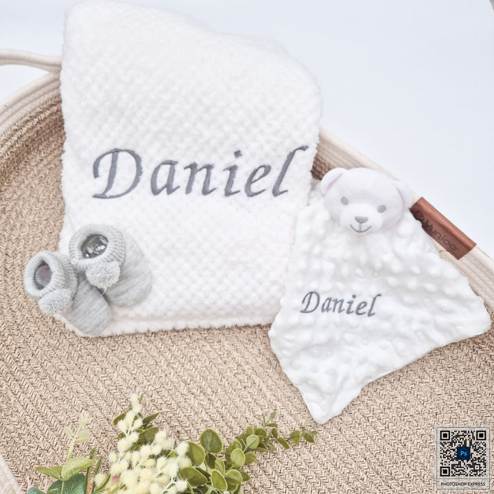 Personalised Boys Embroidery Blanket With Optional Comforter