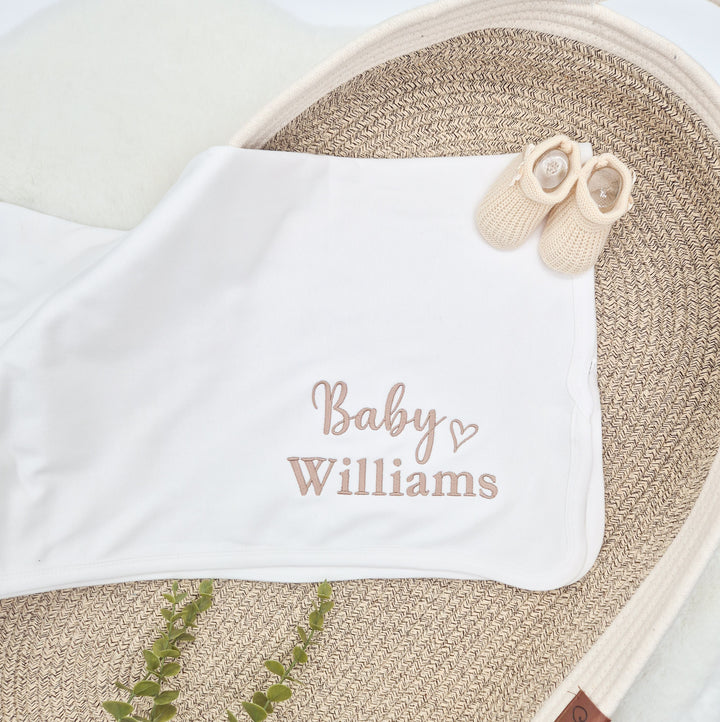 Personalised Embroidered Babygrow/Blanket