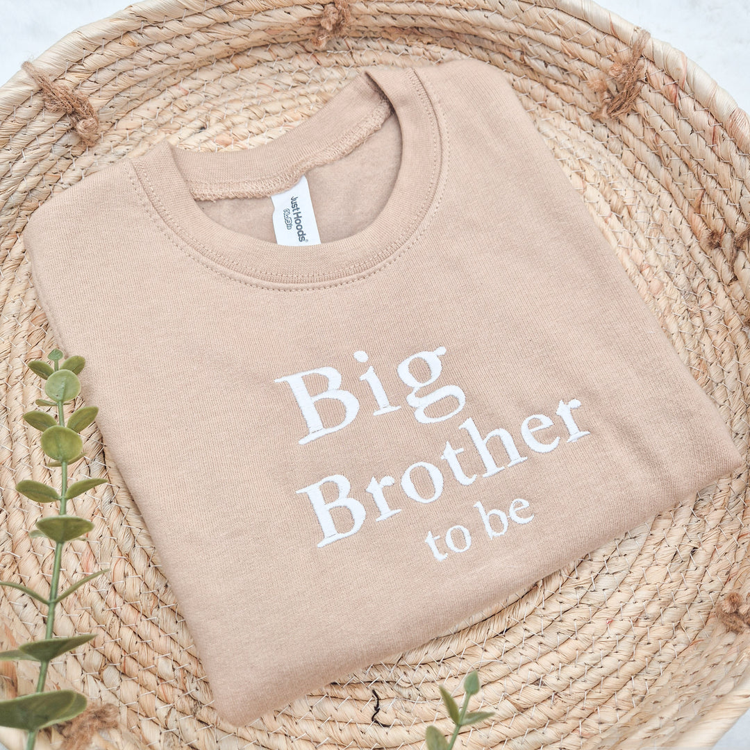 Embroidered Big Brother To Be Sweatshirt