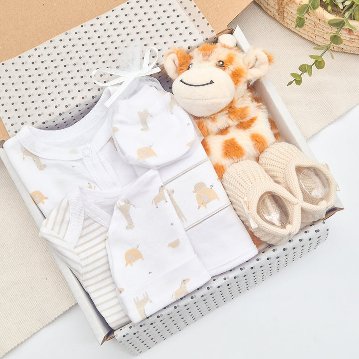 Unisex Beige Safari & Comforter Gift Hamper Set
