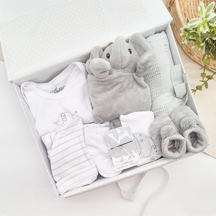 Unisex Grey Elephant Luxury Gift Hamper Set