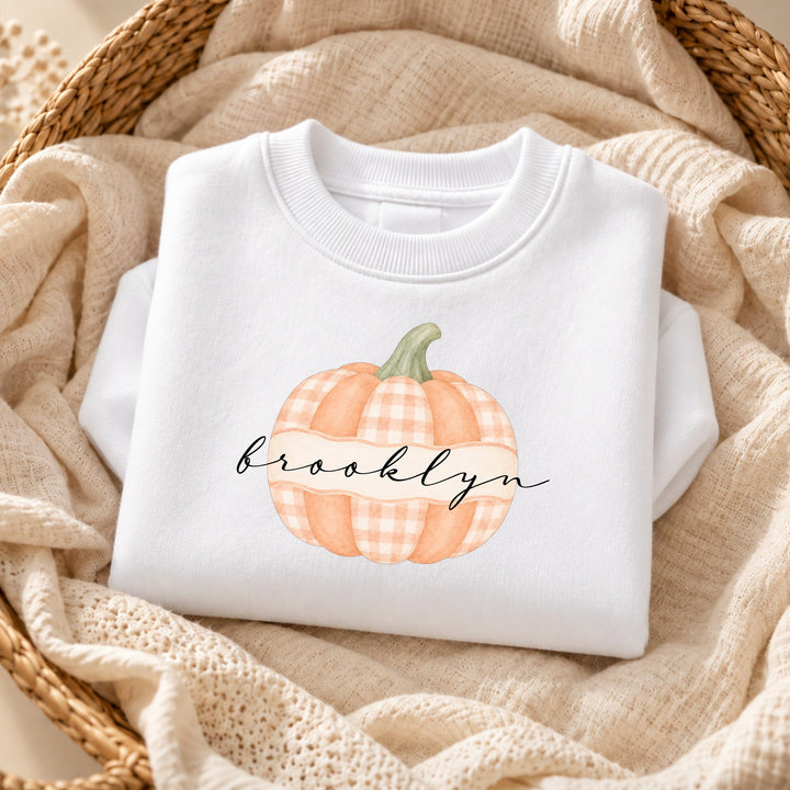 Personalised Tartan Pumpkin Sweatshirt