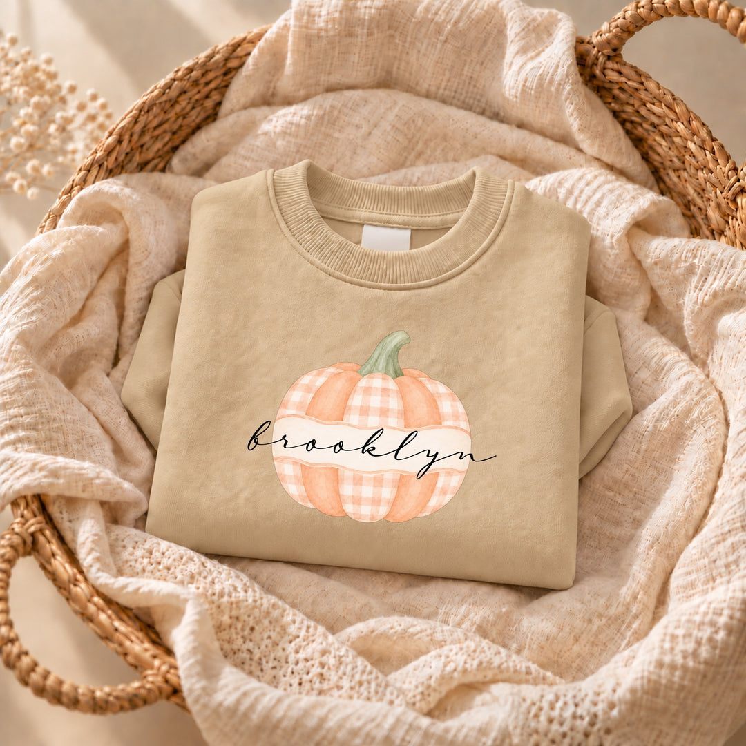 Personalised Tartan Pumpkin Sweatshirt