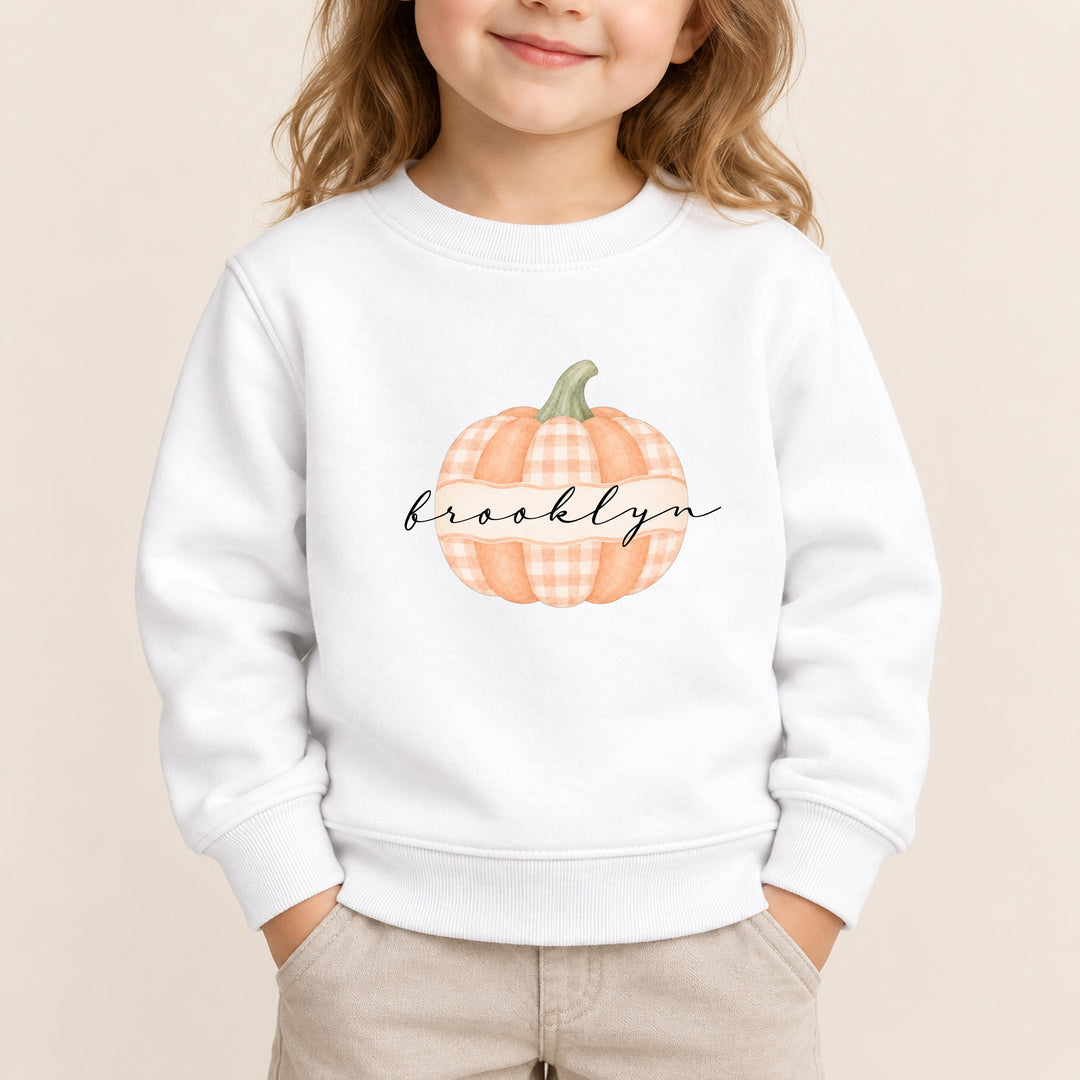 Personalised Tartan Pumpkin Sweatshirt
