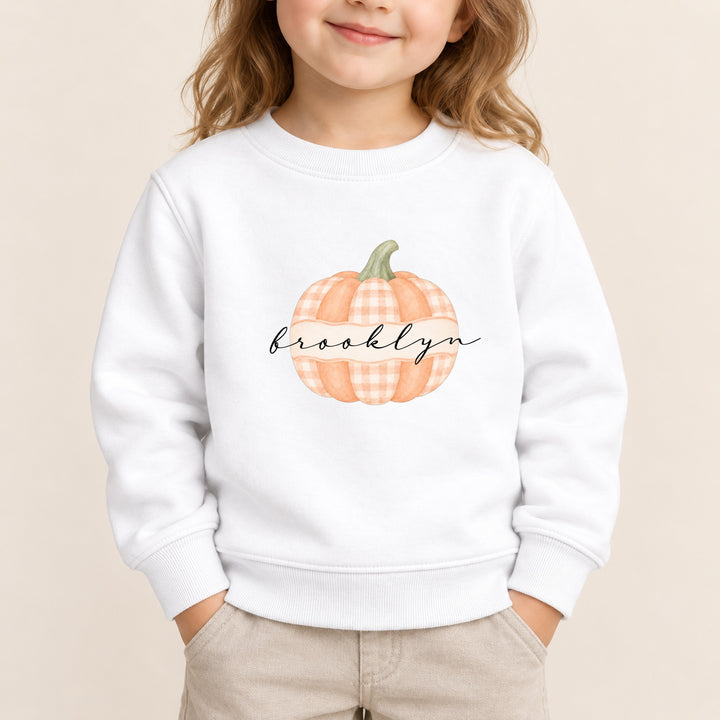 Personalised Tartan Pumpkin Sweatshirt