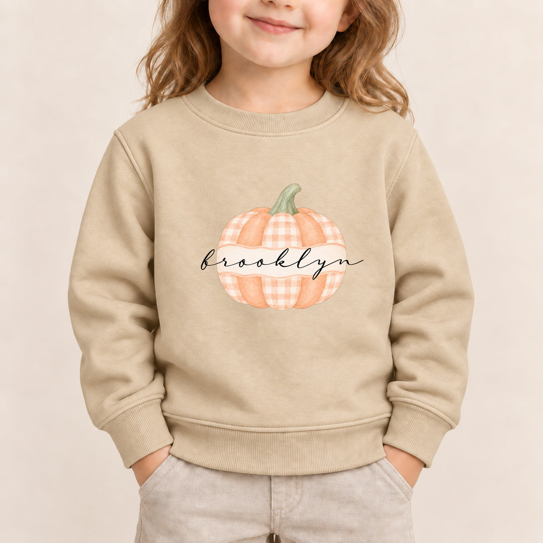 Personalised Tartan Pumpkin Sweatshirt