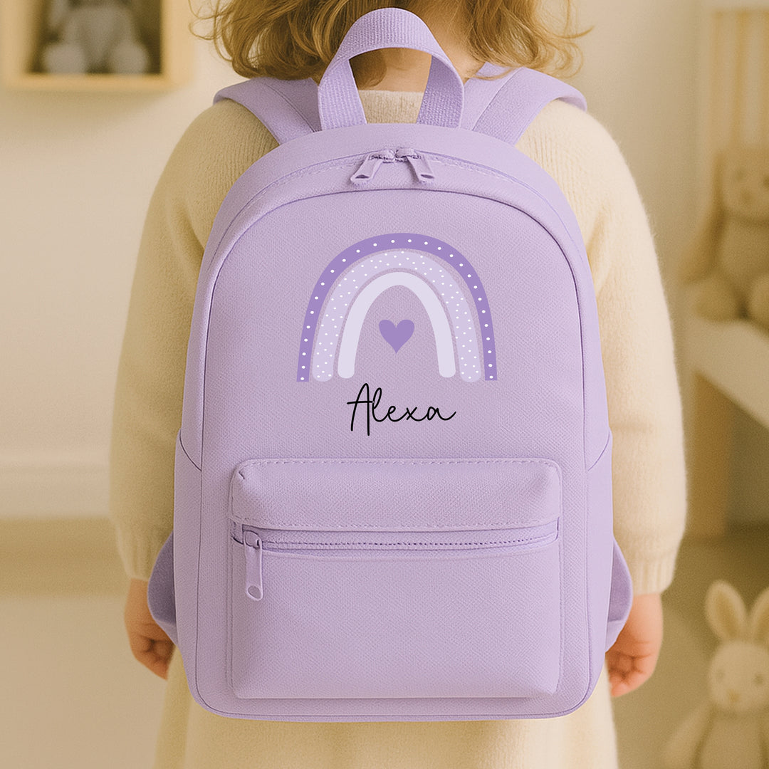 Personalised Purple Rainbow Backpack