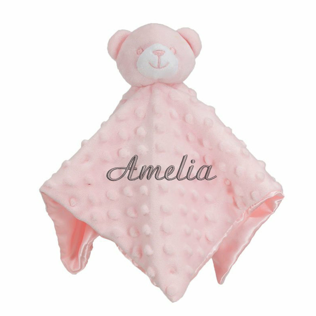 Personalised Girls Embroidered Pink Blanket, Comforter or Gift Set