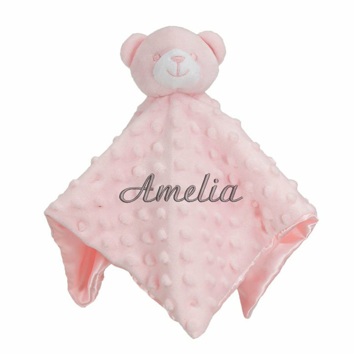 Personalised Girls Embroidered Pink Blanket, Comforter or Gift Set