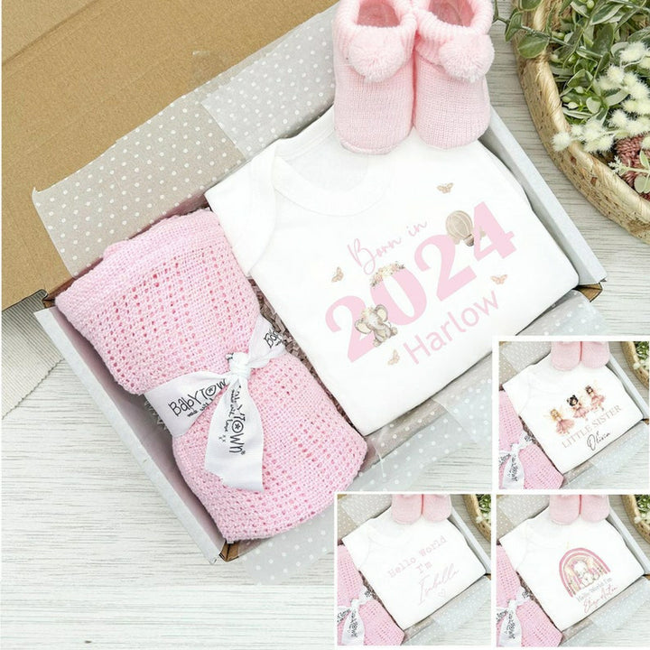 Personalised Pink Girls Clothing Hamper Sets