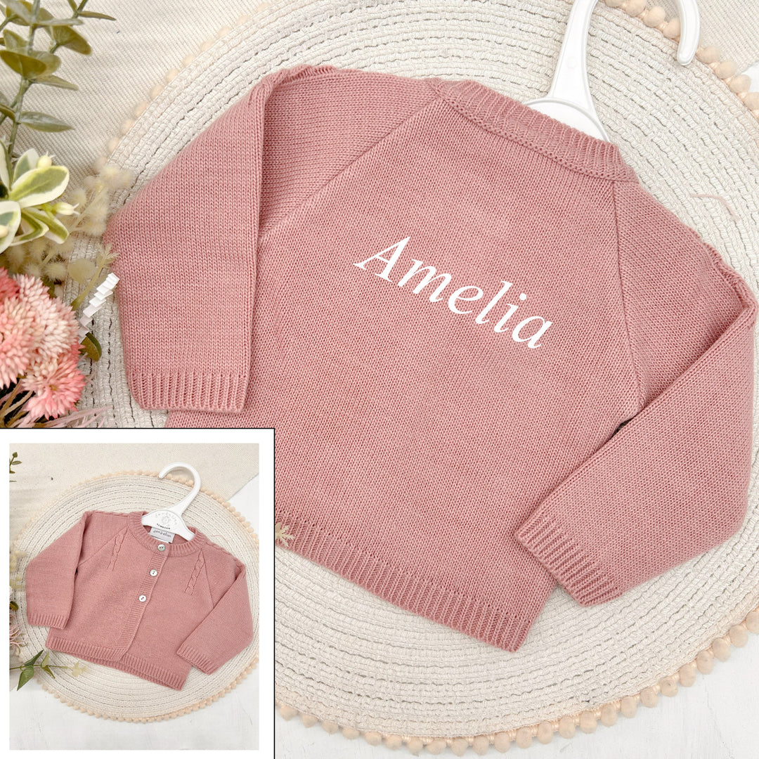 Personalised Embroidered Knitted Cardigan