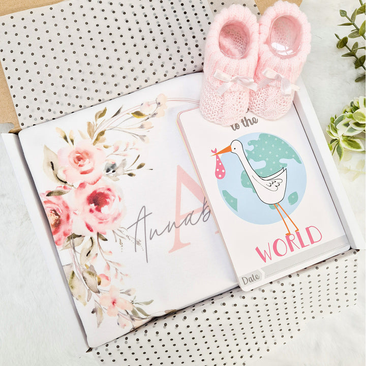 CLEARANCE: Personalised Girls Baby Blanket