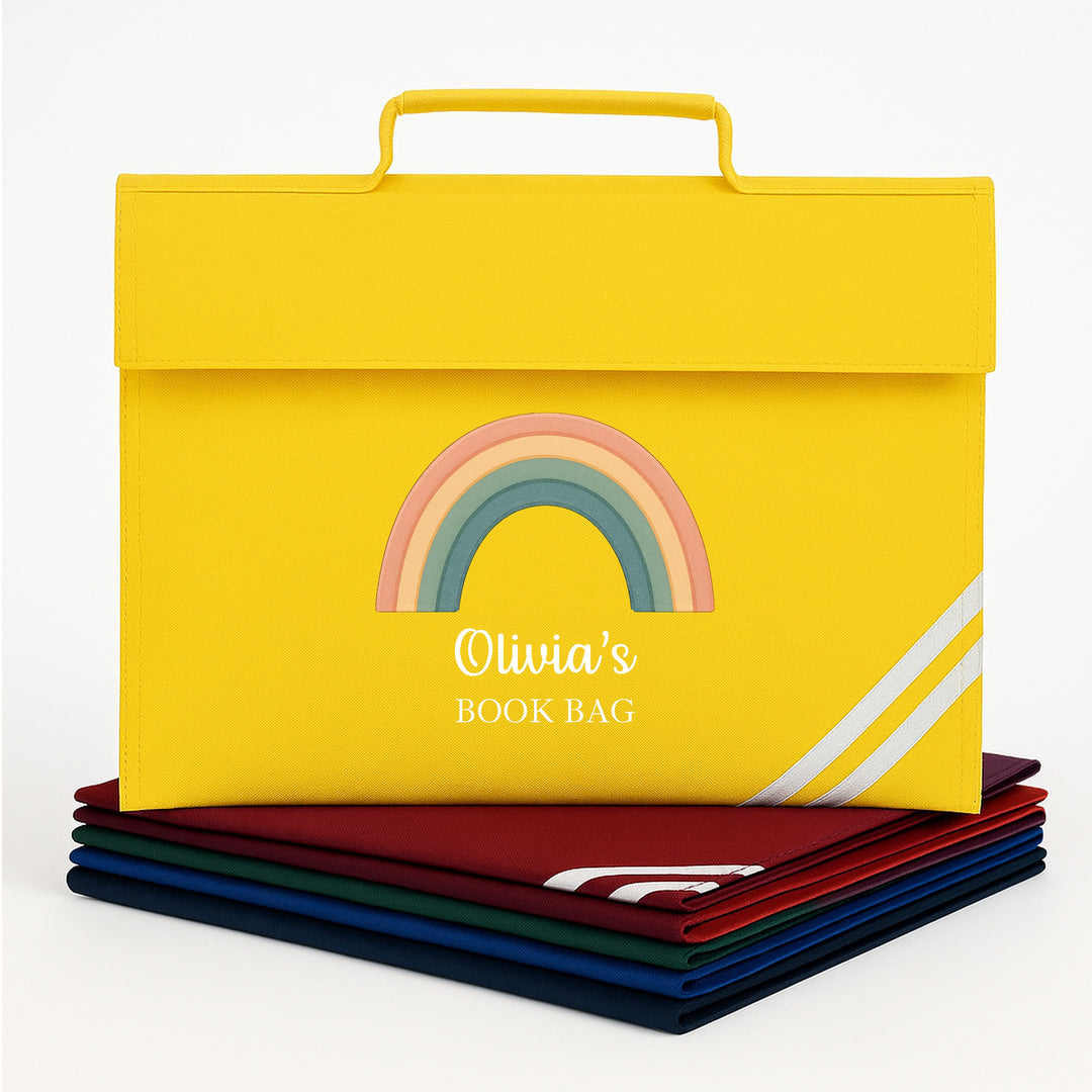 Personalised Rainbow Bookbag