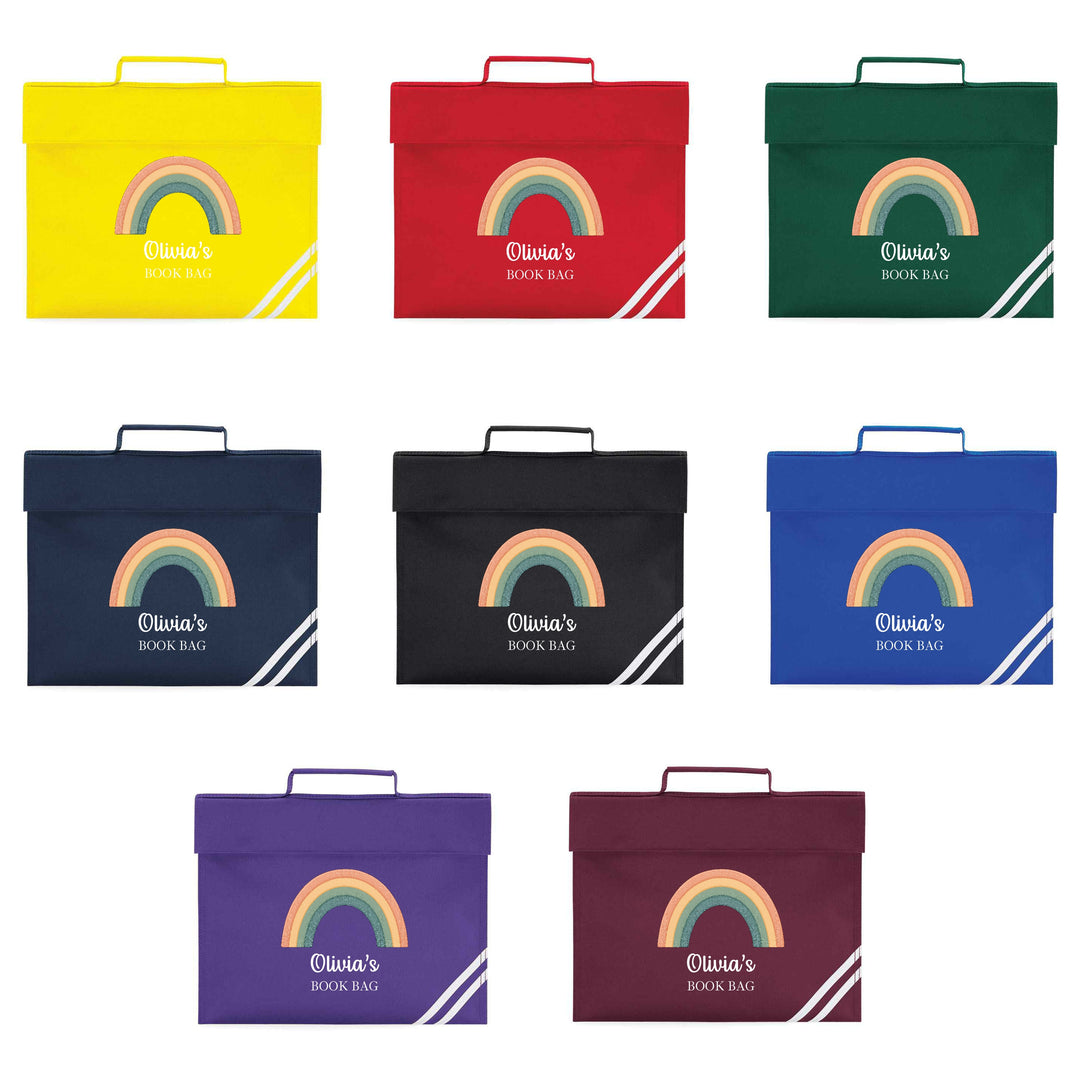 Personalised Rainbow Bookbag