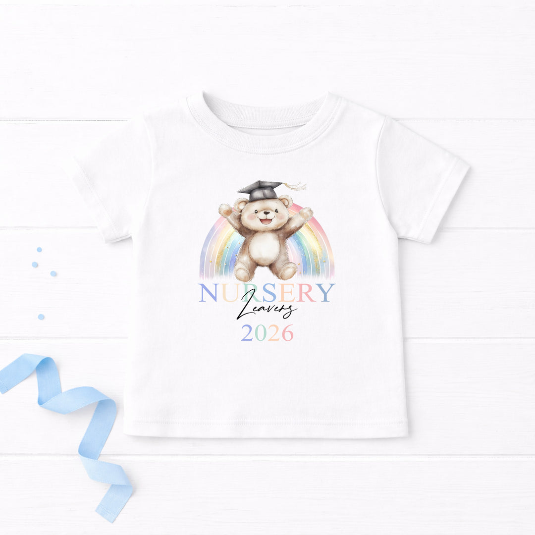Personalised Rainbow Nursery Graduation T-Shirt