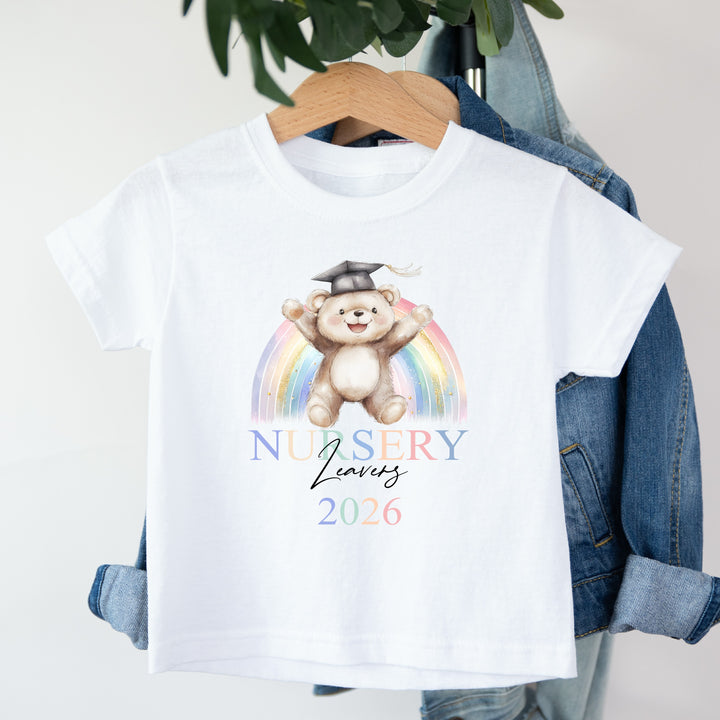 Personalised Rainbow Nursery Graduation T-Shirt
