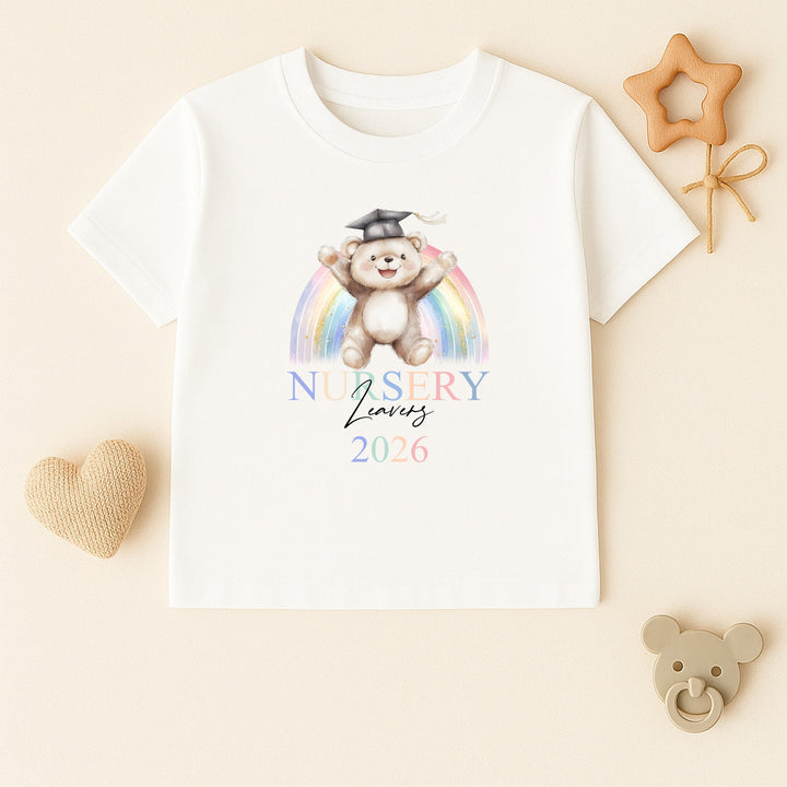 Personalised Rainbow Nursery Graduation T-Shirt