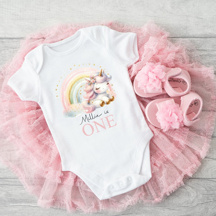 Personalised Pastel Unicorn Rainbow Vest