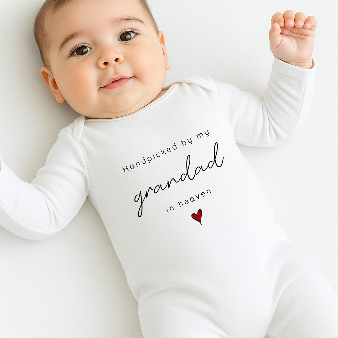 Personalised Hand Picked From Heaven Heart Announcement Vest