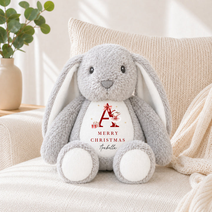 Personalised Red Ballerina Initial My First Christmas Soft Toy