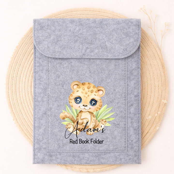Personalised Lion Red Book Cover