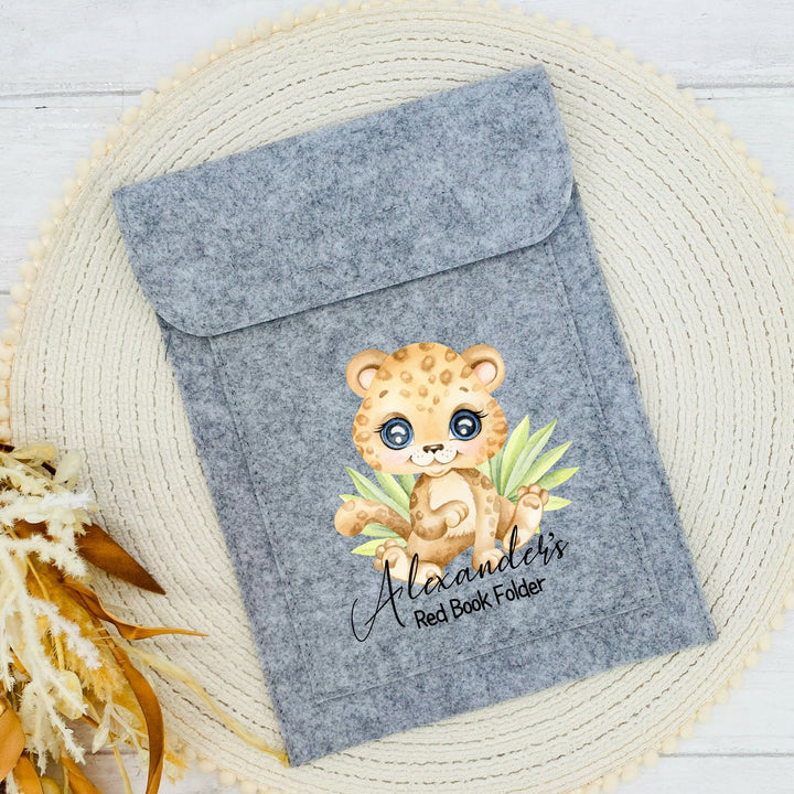 Personalised Lion Red Book Cover