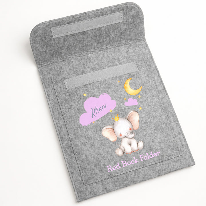 Personalised Pink Elephant Red Book Cover