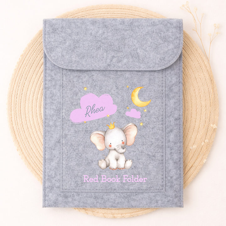 Personalised Pink Elephant Red Book Cover
