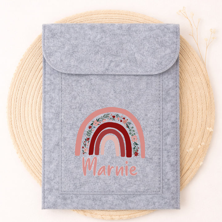 Personalised Pink Rainbow Red Book Folder