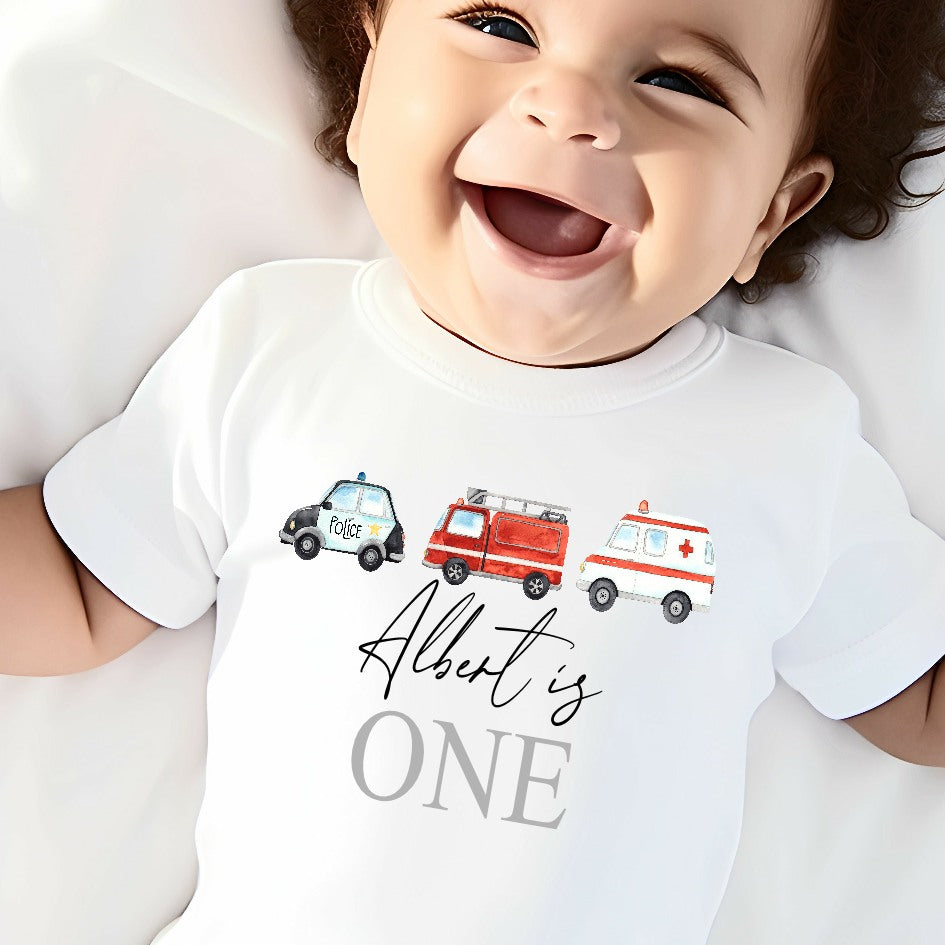 Personalised Fire Truck Birthday Vest