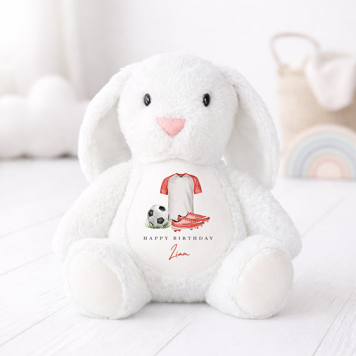 Personalised Red Football Birthday Teddy
