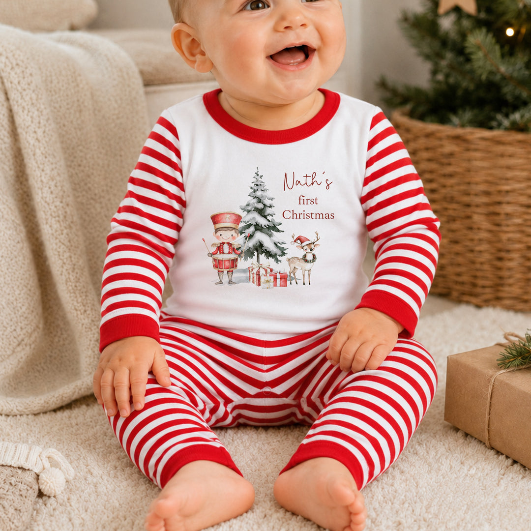 Personalised Boy Red Nutcracker My First Christmas Pyjamas