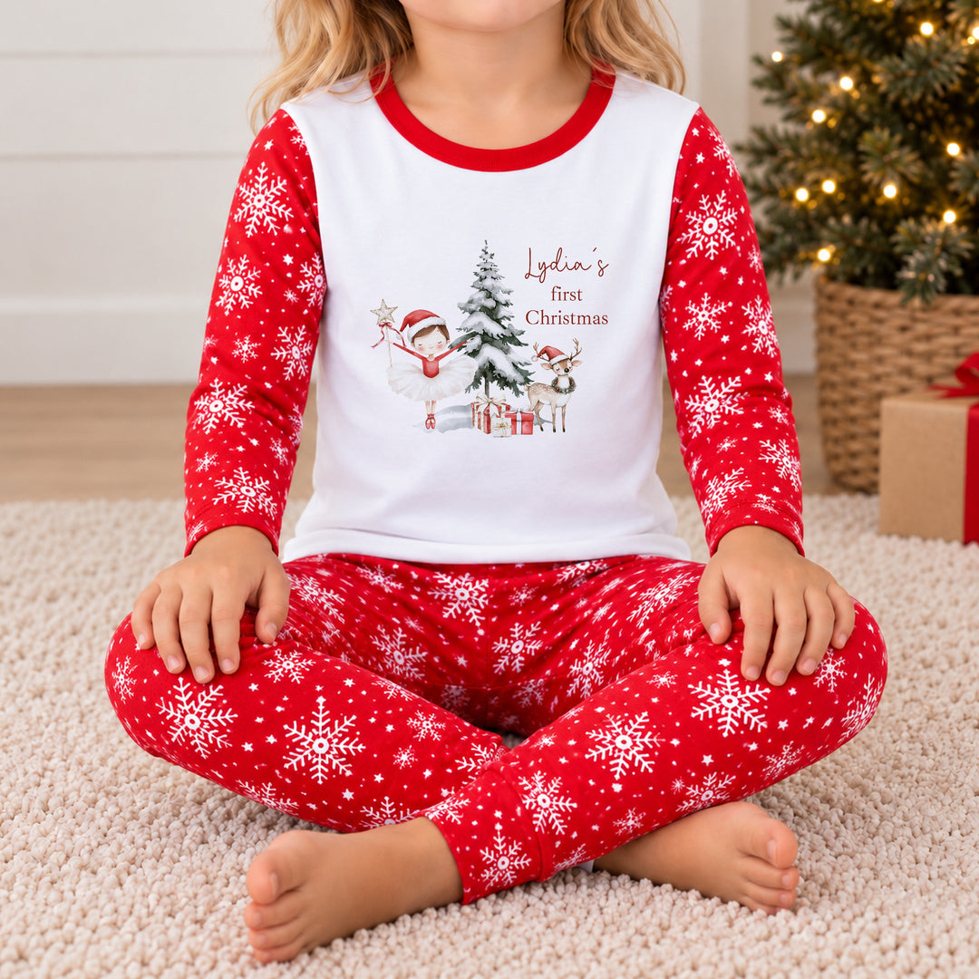 Personalised Red Nutcracker Snowflake My First Christmas Pyjamas