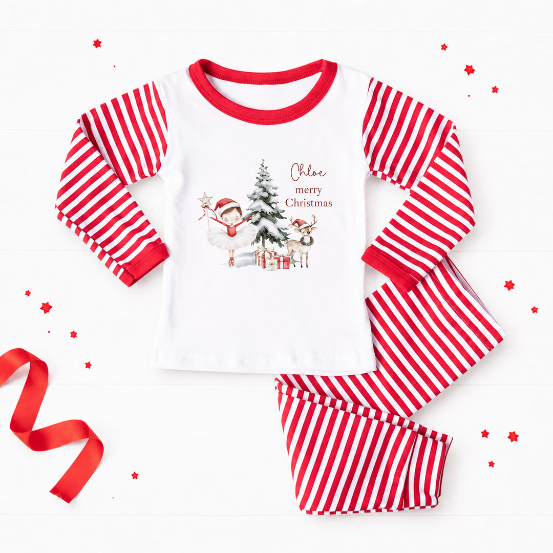 Personalised Red Ballerina Nutcracker Christmas Pyjamas