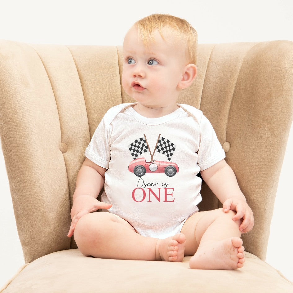 Personalised Red Racecar Birthday Vest