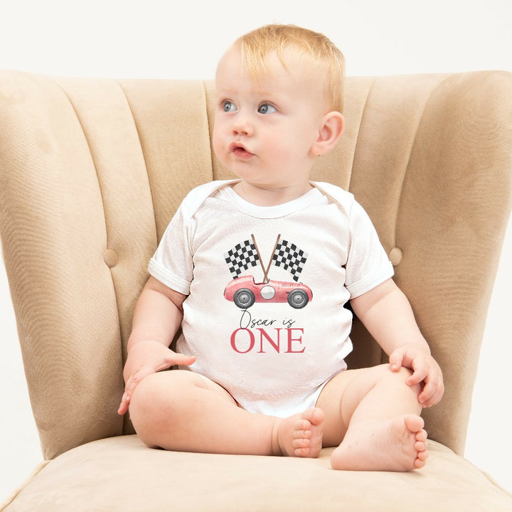 Personalised Red Racecar Birthday Vest