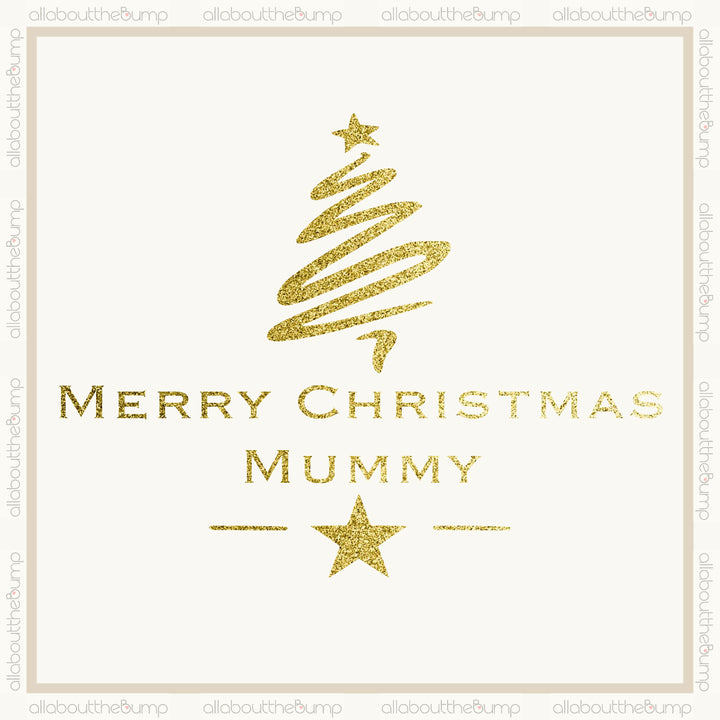 Personalised Gold Glitter Christmas Tree Red Fluff PomPom Santa Sack