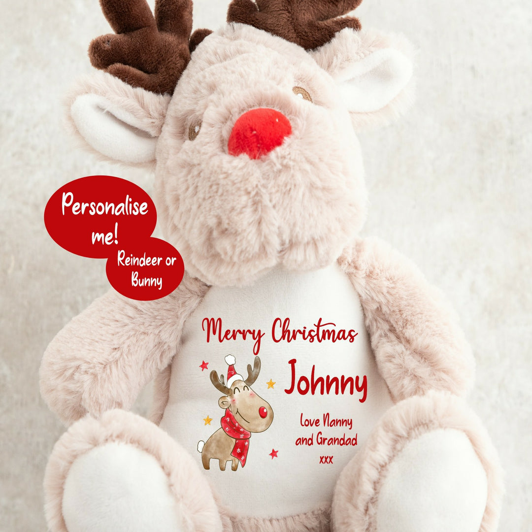 Personalised Christmas Reindeer Teddy