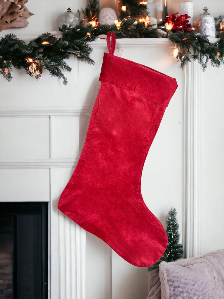 Personalised Red Rabbit Christmas Stocking or Santa Sack