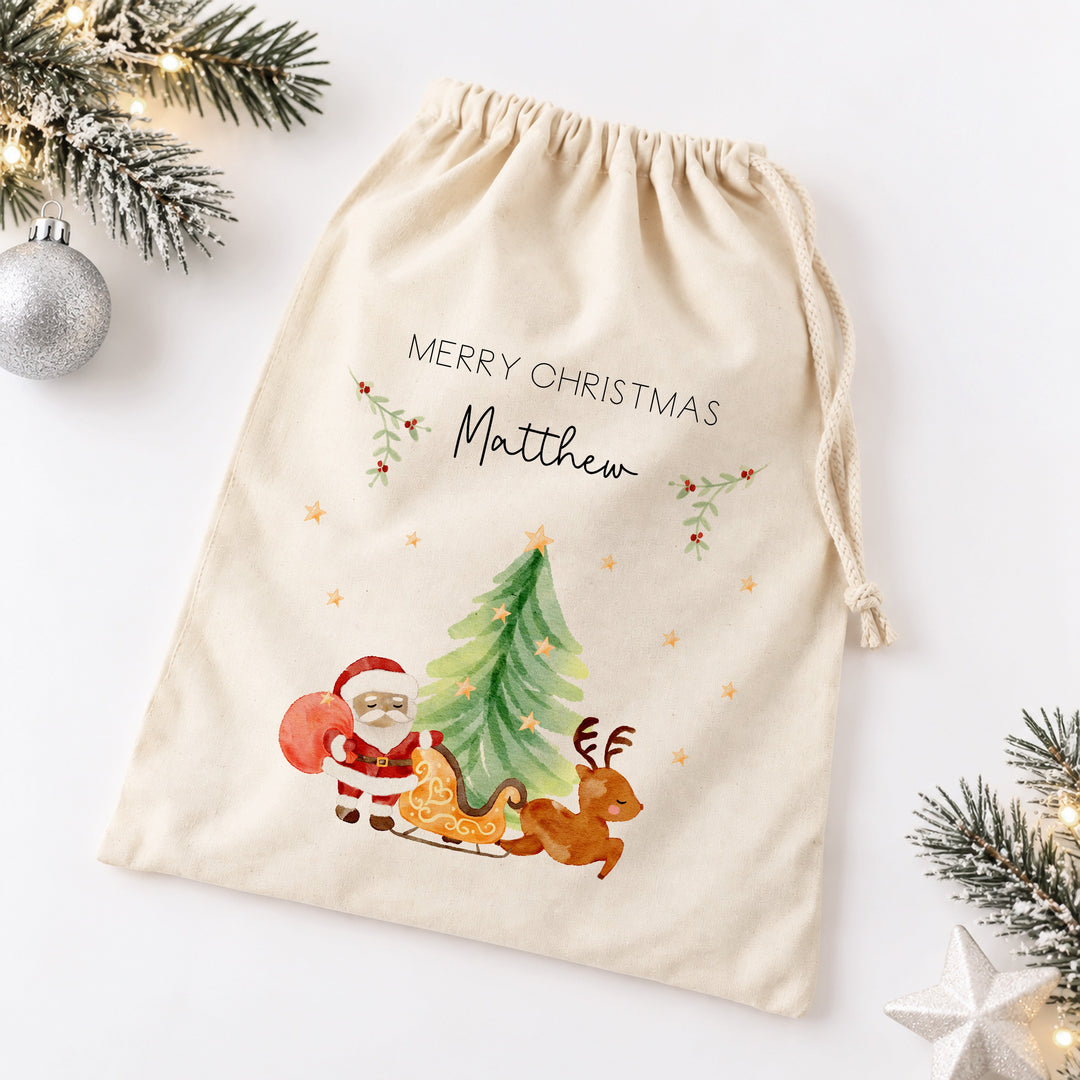Personalised Santa Sack Santa Scene