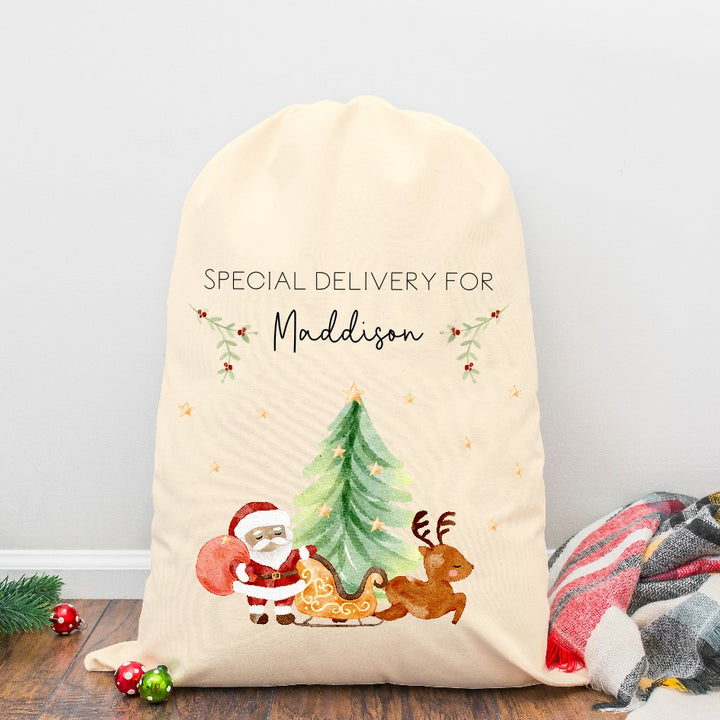 Personalised Santa Sack Santa Scene