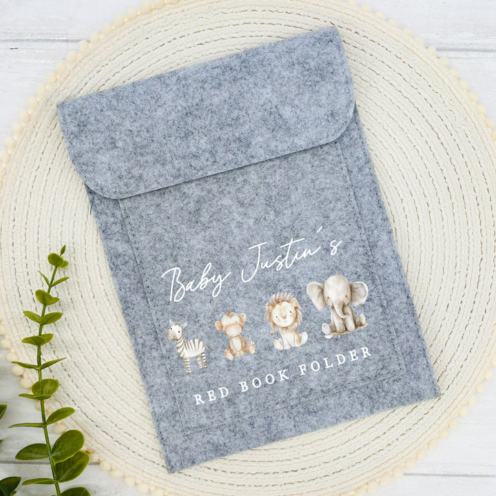 Personalised Watercolour Safari Red Book Cover