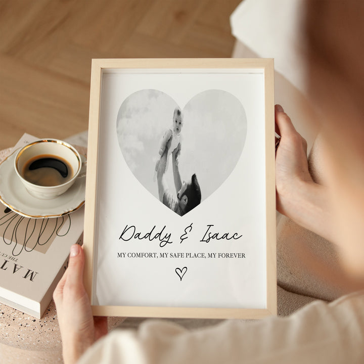 Personalised Photo Daddy You're My Safe Place Poster