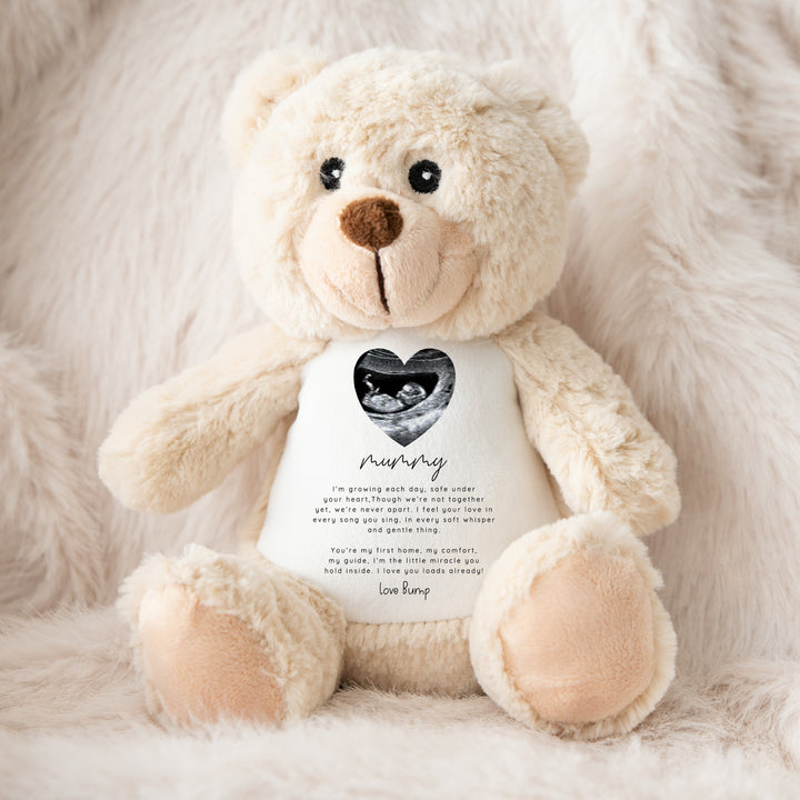 Personalised Mummy Love Bump Baby Scan Teddy