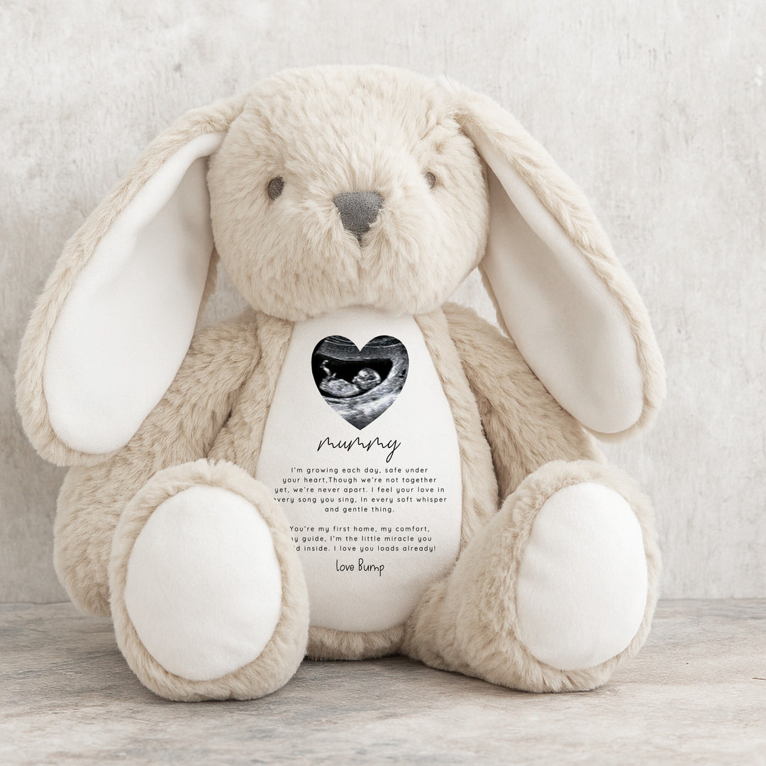 Personalised Mummy Love Bump Baby Scan Teddy
