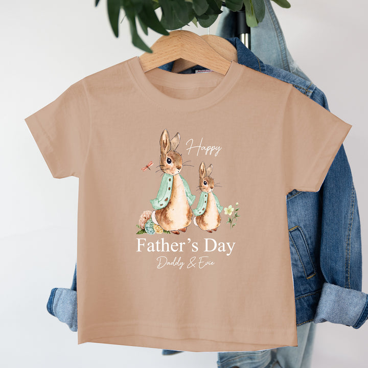 Happy Father's Day Sage Bunnies Kid Childrens T-shirt