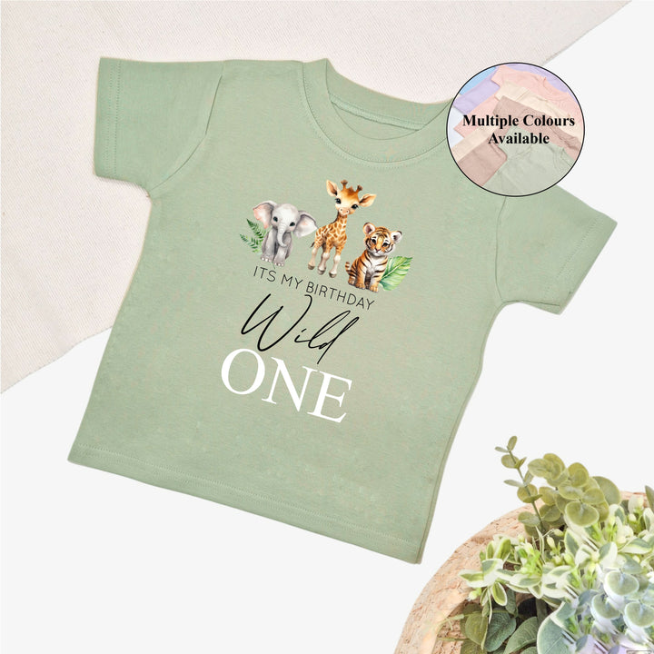 Personalised Jungle Animals Birthday T-shirt